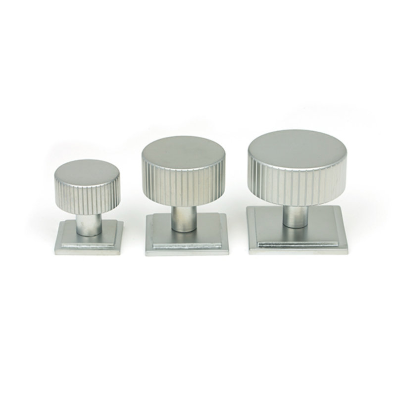 40mm Square Knob, Satin Chrome