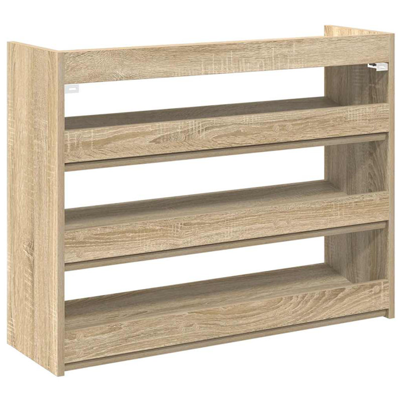12 Pair Shoe Rack, Sonoma Oak