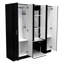 Armoire six portes Maya, chambre, noir / blanc
