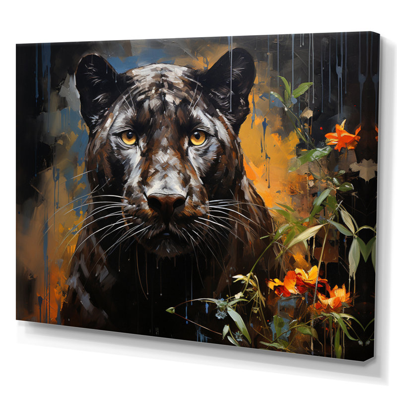 Black Panther Urban Wild Urban I - Animals Wall Art Prints, H 24 po x l 32 po x P 1 po, Toile tendue