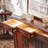 Red Brown Solid Wood Shoe Storage Bench