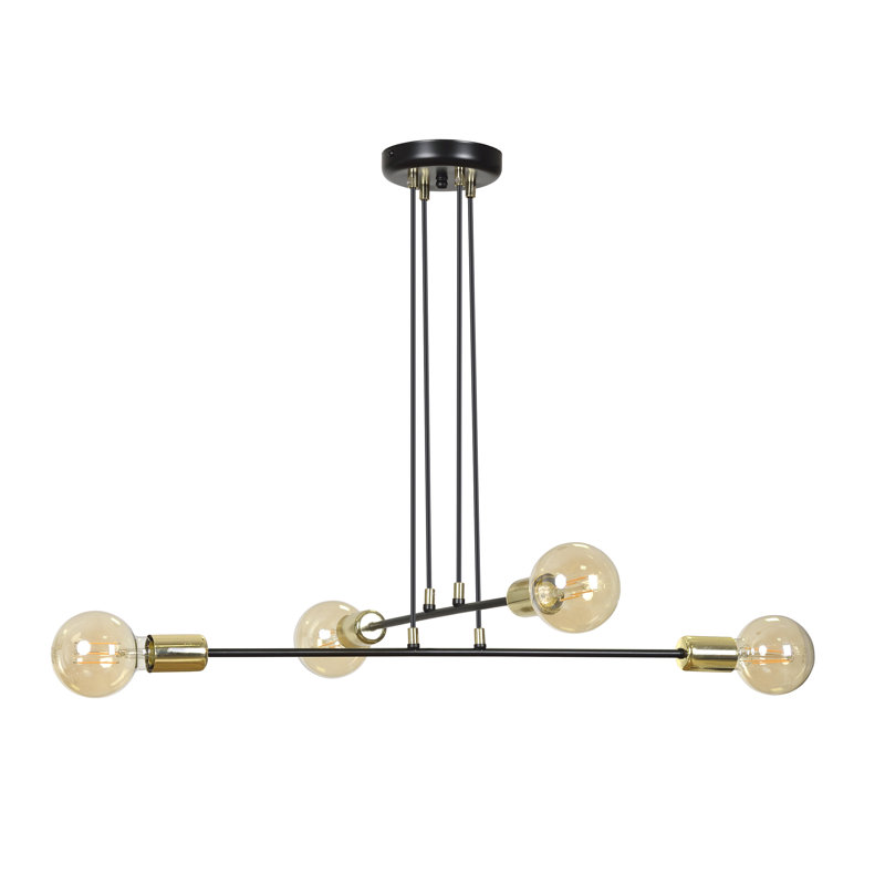 Muniz 4 - Light Cluster Pendant, Black