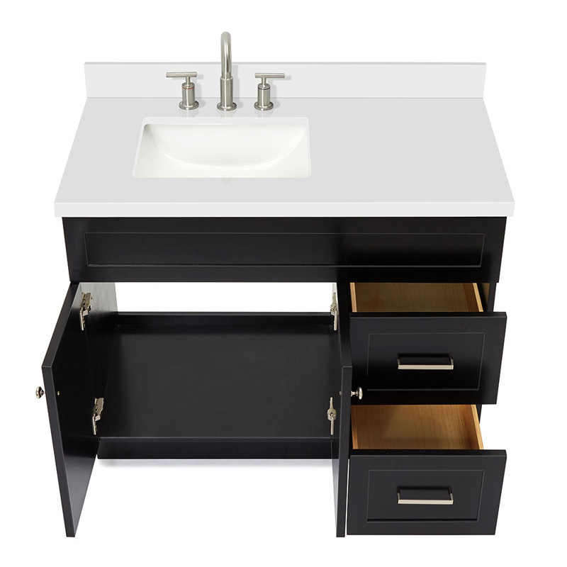 Ensemble de meuble-lavabo simple 43 po Hamlet, Noir