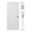 Porte intérieure standard préfinie en bois massif manufacturé 1 panneau Shaker-94384049-94591424-94384063