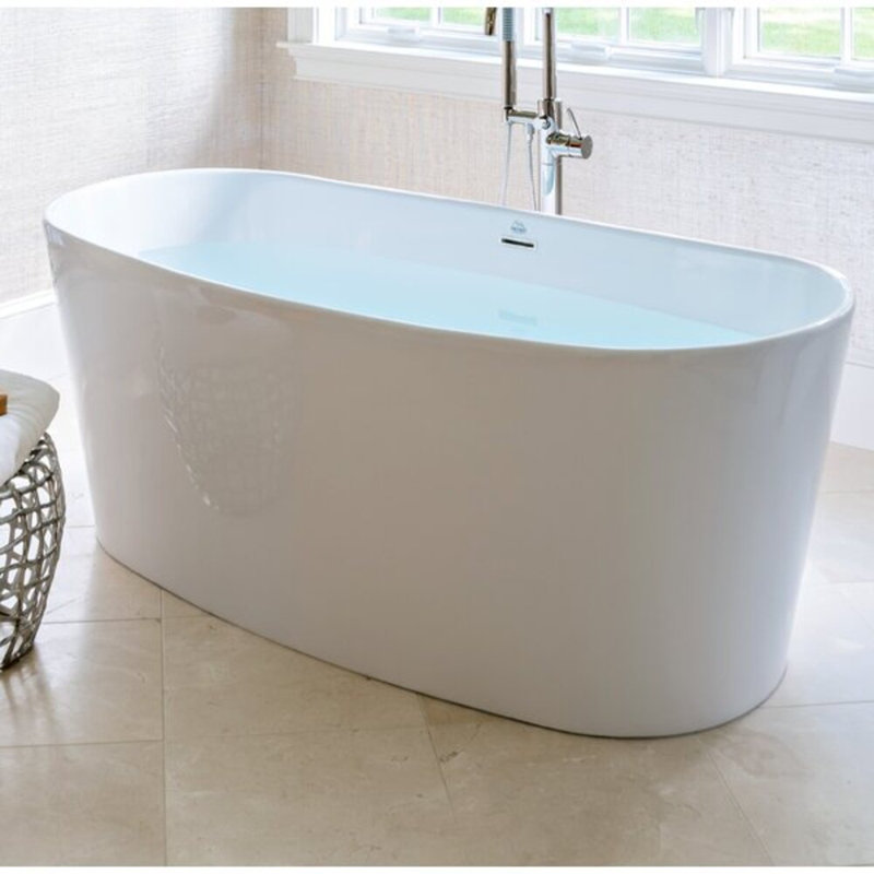 Baignoire Metro 64 po x 31 po, Blanc, Blanc mat