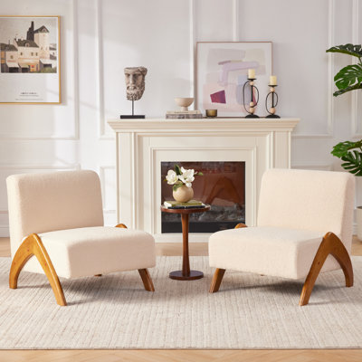 Ensemble de 2 chaises d'appoint rembourrées