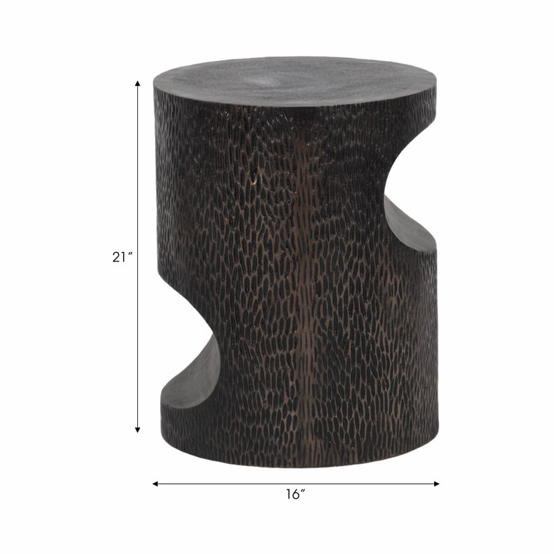Modern Cali Metal Bronze Stool Table