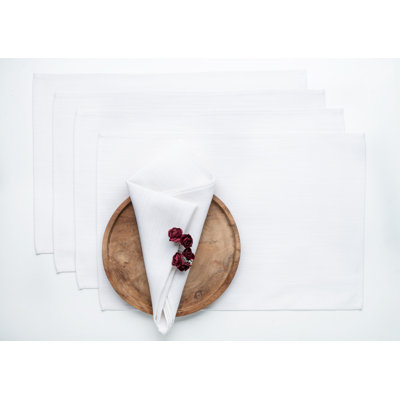D'Moksha Homes Plain Faux Linen Placemats 