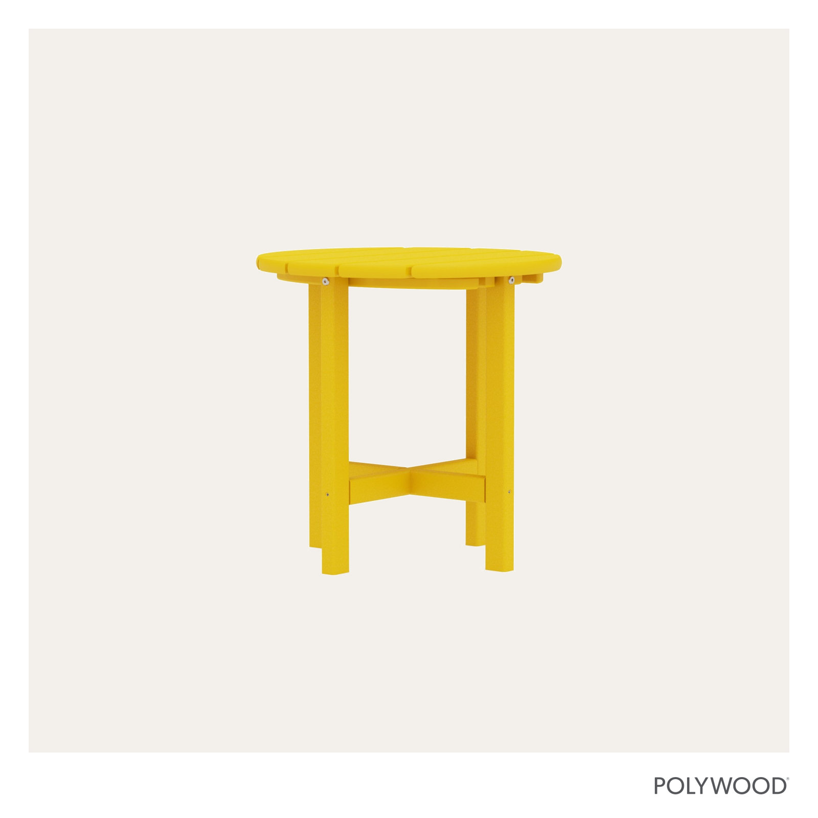 POLYWOOD® Tables 18" Patio Side Table, Yellow