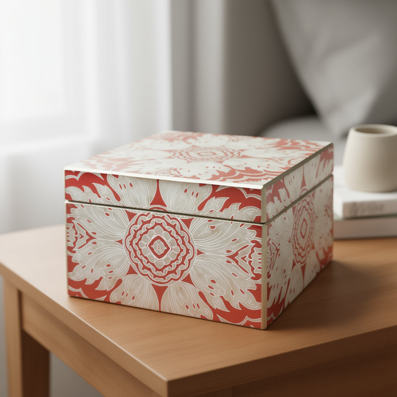 Medium Jewelry Box, Tomato
