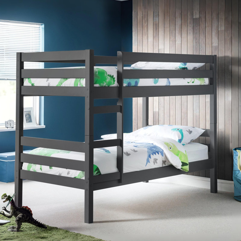 Scoggins Single (3') Bunk Bed, Anthracite, No Mattress