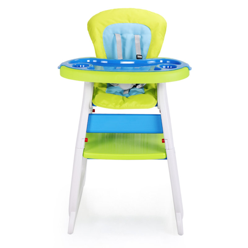 Table de salle à manger multifonctionnelle pour bébé et tout-petit avec plateau d'alimentation et boucle de sécurité à 5 points