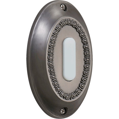 Antique Silver Door Chime Button