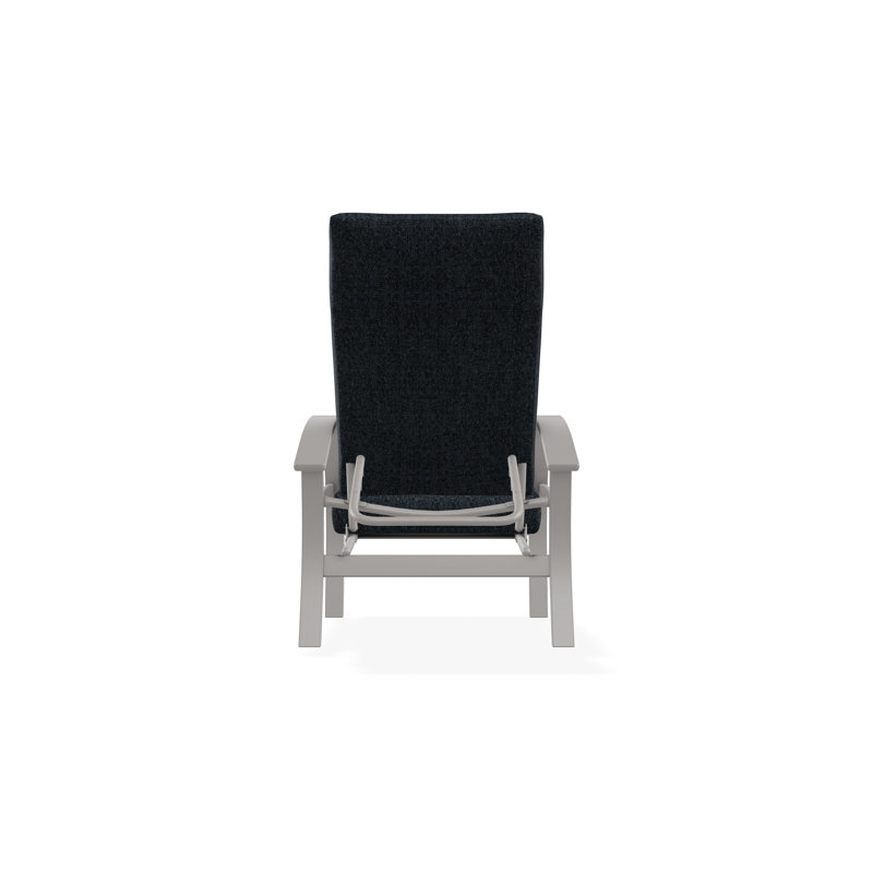 Belle Isle Outdoor Lounge Chair, Restore Indigo, Warm Gray