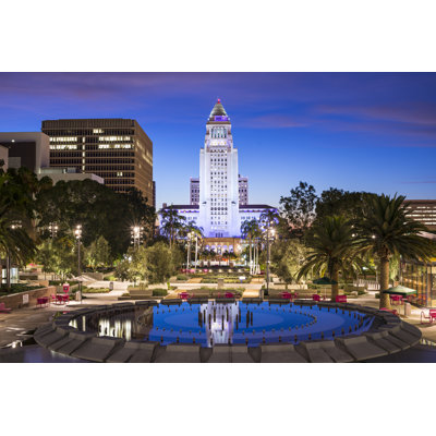 LA City Hall by SeanPavonePhoto - Wrapped Canvas Print