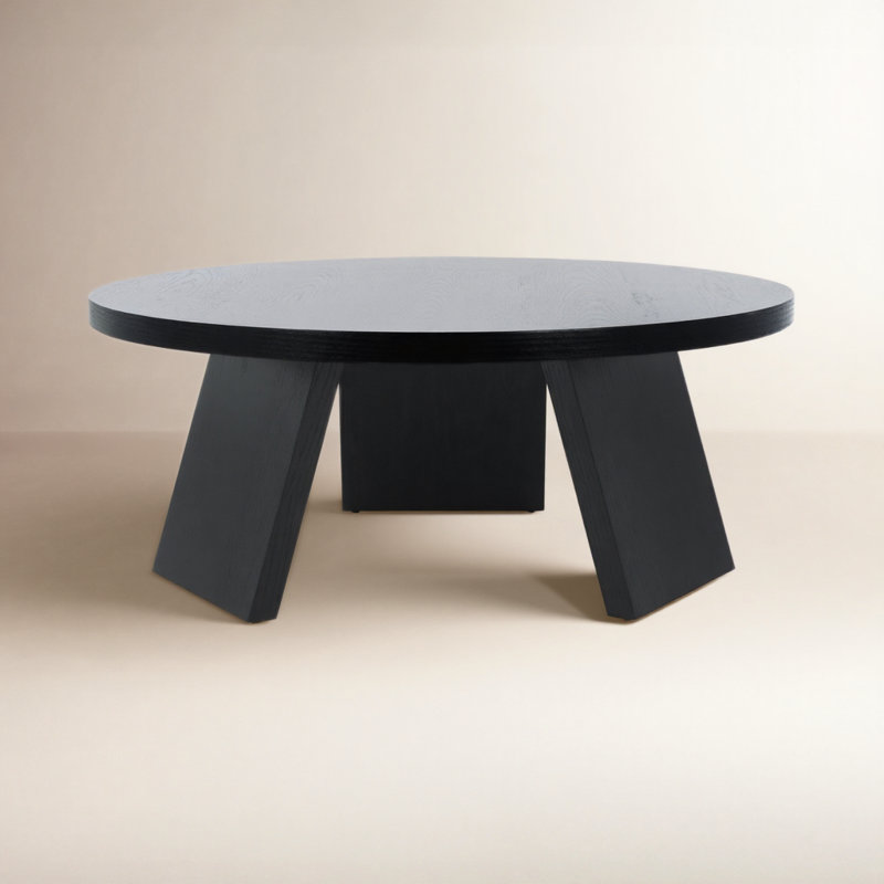 Mattelynn 36" Round Coffee Table, Black