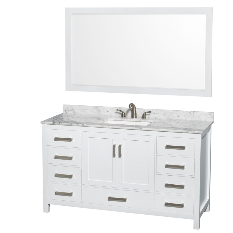 Sheffield 60" Single Bathroom Vanity Set with Mirror