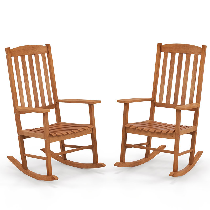 Chaise berçante en bois massif Milyonka