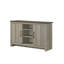 Console en chêne gris N 47 po, buffet avec tablettes et portes d'armoire Nilda