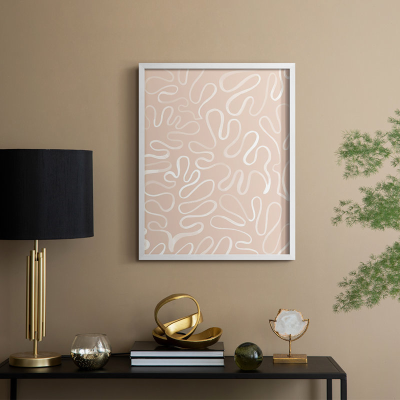 Matisse Pieces III Framed Print - Solid Wood, 30" H x 24" W, White