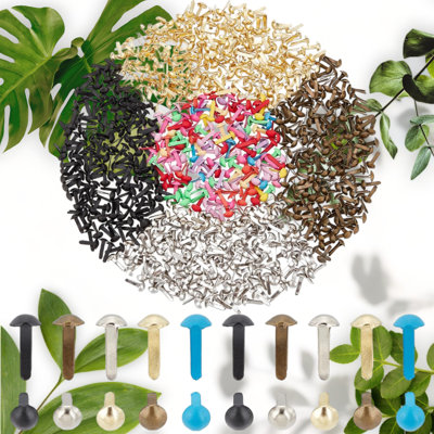 1000pcs Pastel Mini Brads for Crafts