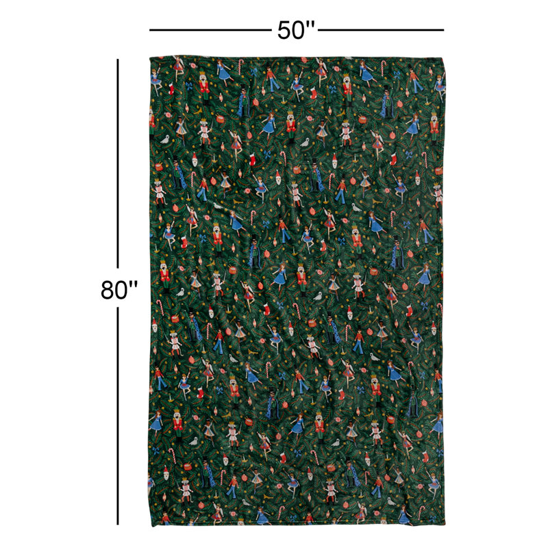 Rifle Paper Co. Nutcracker Fleece Blanket