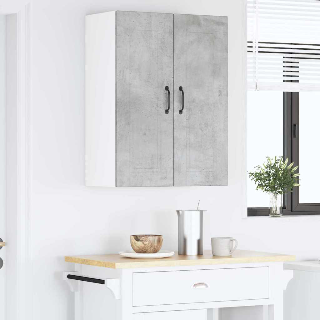 Vidaxl Kitchen Wall Cabinet 2 Pcs Concrete Grey 30 X 31 X 80 Cm
