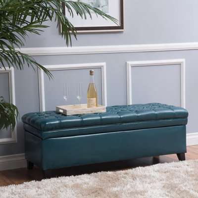 Banc de rangement en similicuir Ayia