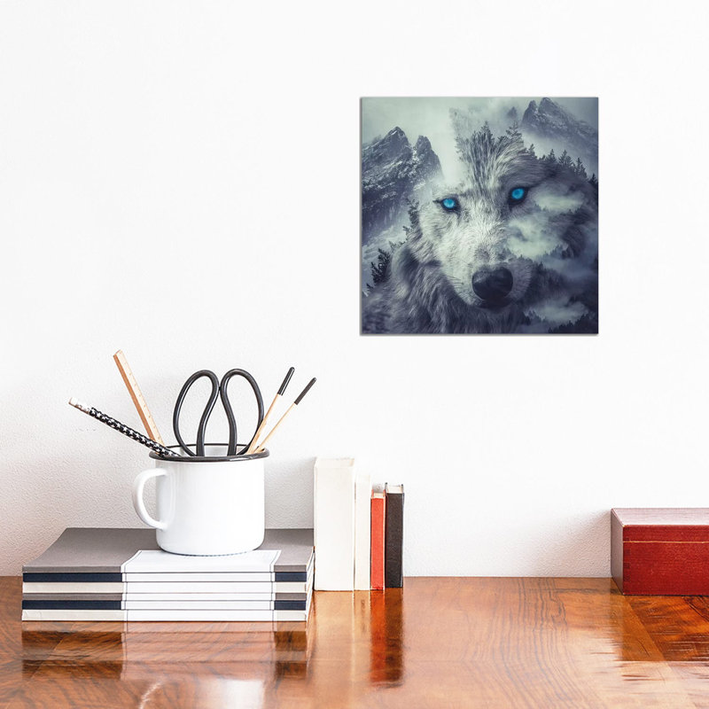 Mountain Wolf par Paul Haag - impression sur toile tendue, H 12 po x l 12 po x P 0,75 po