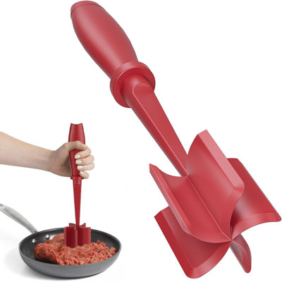 Heat Resistant Meat Chopper, Nylon Non Stick Chopper Utensil Meat Masher for Hamburger Meat, Ground Beef Smasher, Potato Masher Tool