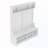 Hall Tree with Metal Hooks and Shoe Cubbies-129411473
