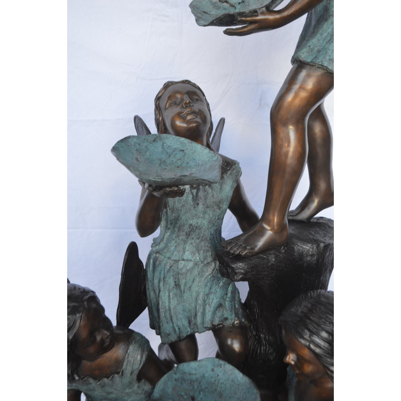 Bronze Four Angels Playing Fountain