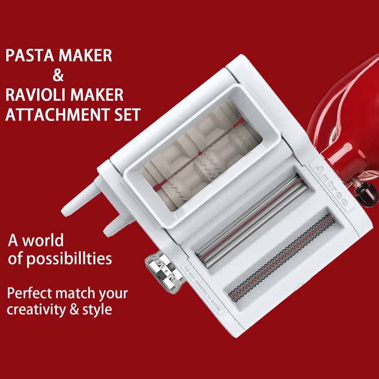ANTREE Pasta Maker Attachment 3 in 1 Set for KitchenAid Stand