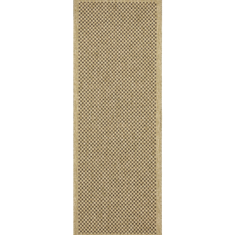 2.58 Ft. X 7.25 Area Rug - Earth Collection Jute/ Color Stain Polypropylene For Home And Pet Safe 2 7 In. 3 Natural & Brown High-Traffic Pet-