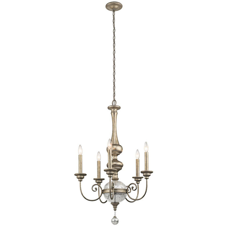 Draughn 5 - Light Candle Style Chandelier