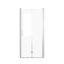 Porte de douche pliante en verre trempé transparent et cadre chromé, 33-32 "x 72"