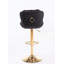 Ensemble de 2 tabourets de bar réglables avec repose-pieds chromé et base pivotante-491481026