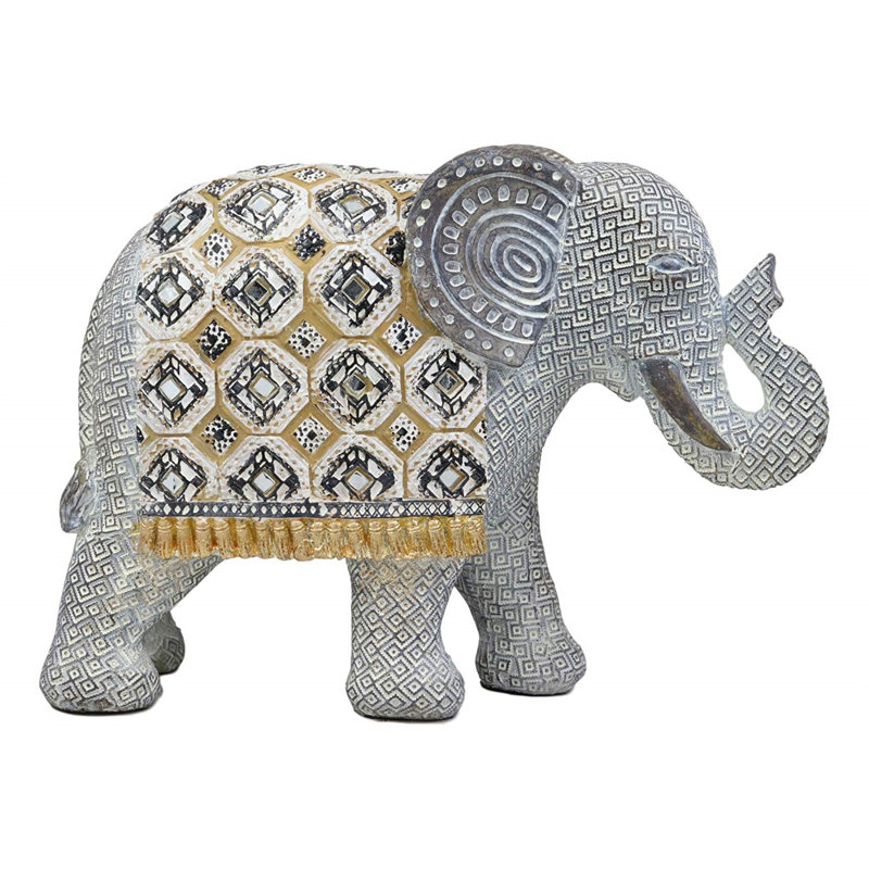 Amukta Animals Figurines & Sculptures, 6.25" H x 9" W x 3" D, Blue