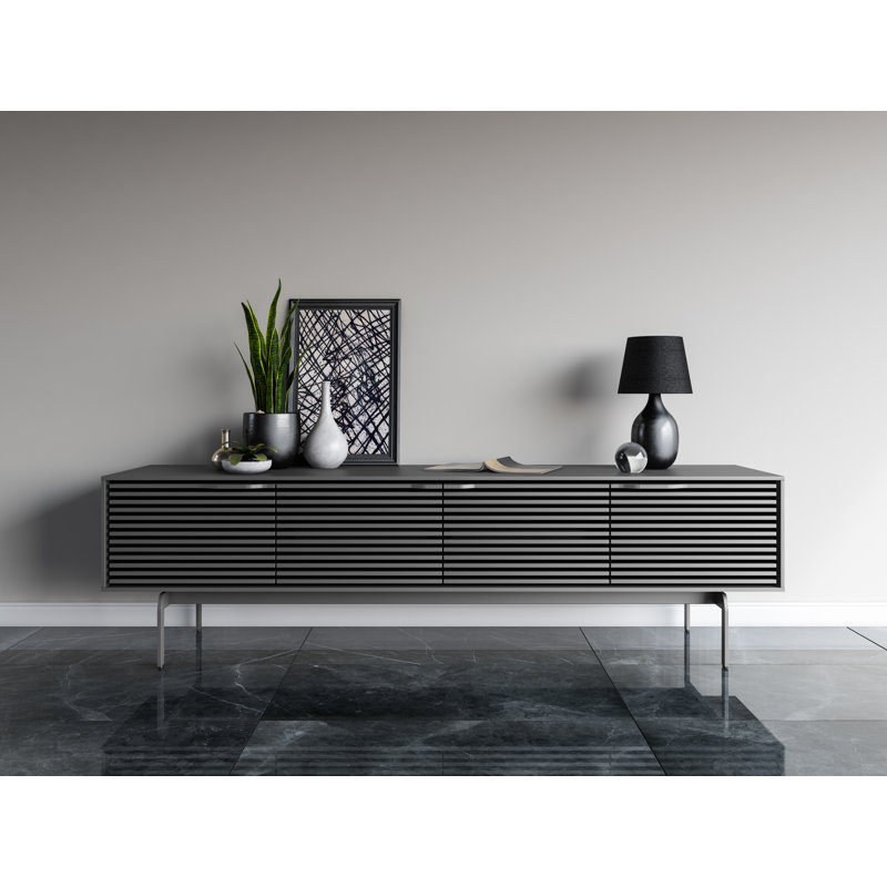 Align Media Console, Ebonized Ash, 23”H x 81”L x 18”W
