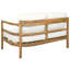 Ensemble de canapé modulaire d'extérieur en bois d'acacia 7 places