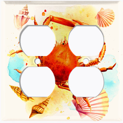 Nautical & Beach 2 - Gang Duplex Outlet Standard Wall Plate