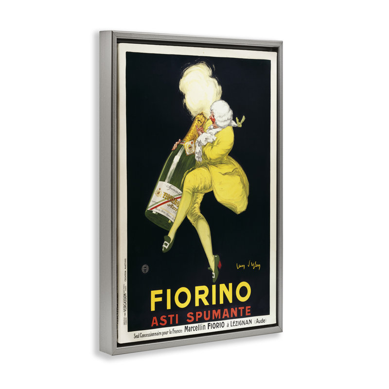 Cadre flottant rétro Fiorno Wine, design par Marcus Jules, H 31 po x l 21 po, Cadre flottant gris lustré
