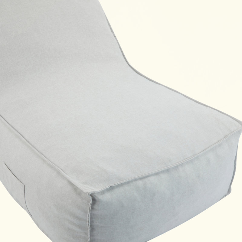 Fauteuil à billes d'extérieur, ensemble de 2, Tissu gris pâle