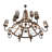 Rustic Lodge 12 - Light Dimmable Wagon Wheel Chandelier
