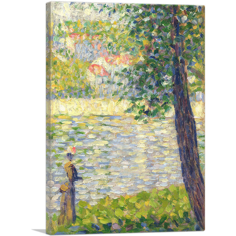 «The Morning Walk» par Georges Seurat - reproduction d'art sur toile tendue, H 26 po x l 18 po x P 0,75 po