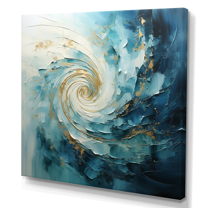 Spirales célestes I sur toile, H 30 po x l 30 po x P 1 po, Toile tendue