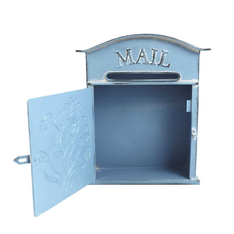 Boîte aux lettres murale verrouillable Delaney, Bleu