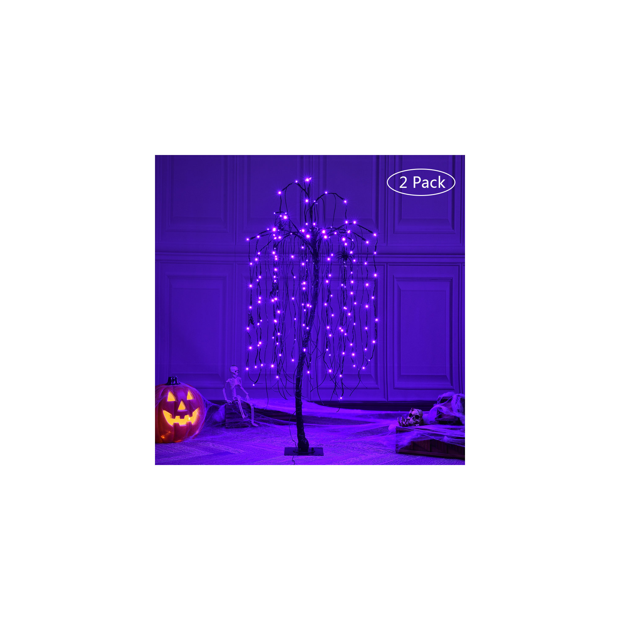 48'' LED Lighted Trees & Branches, Purple