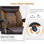 HDHNBA Reclining High Back Executive Chair Adjustable Lumbar Support Retractable Footrest Swivel Casters-1056115525