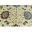 Tapis oriental crème crème à motif floral Osh Chobi 10 x 10 fait à la main Peshawar-107917372
